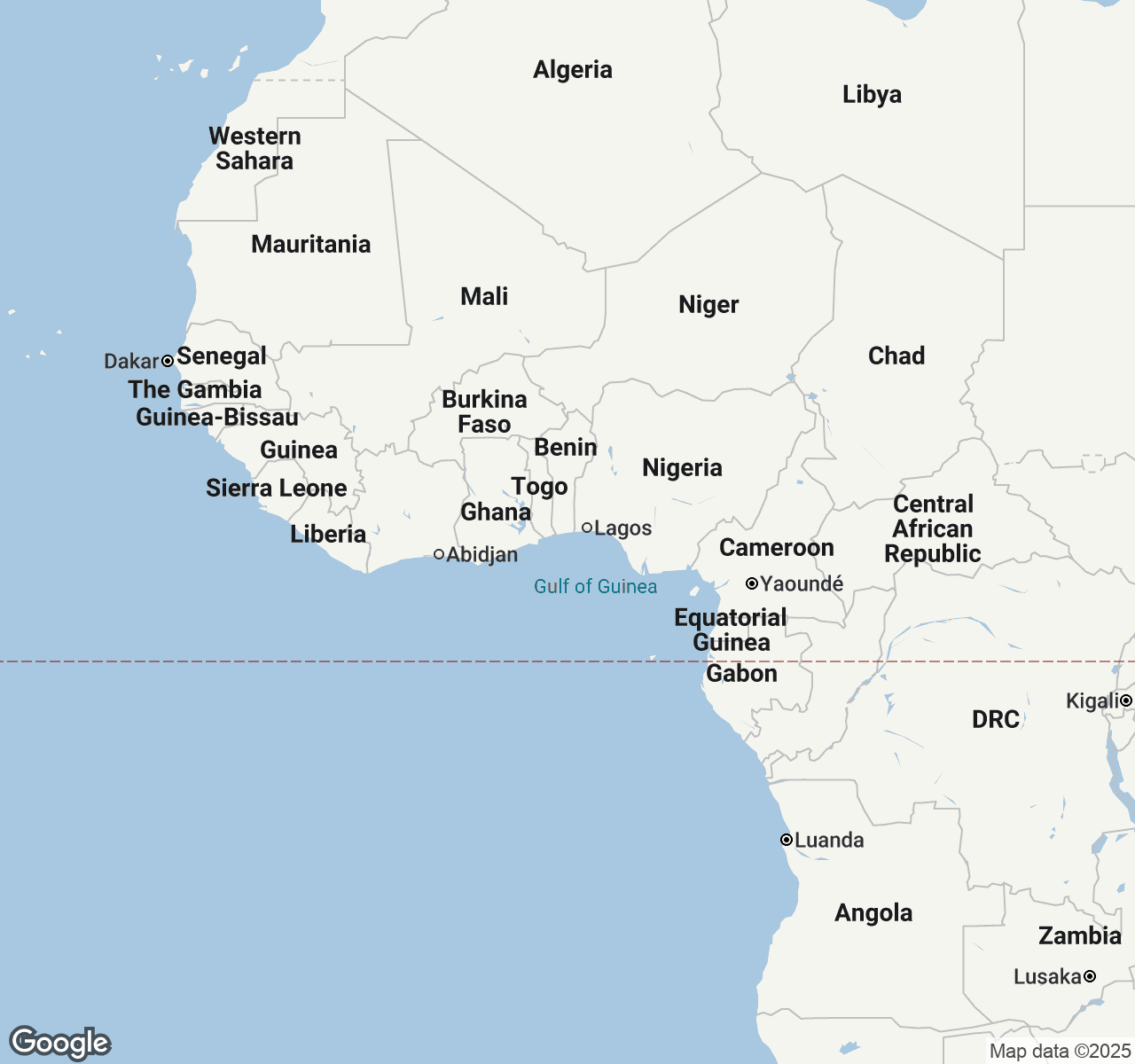 Map of Cotonou