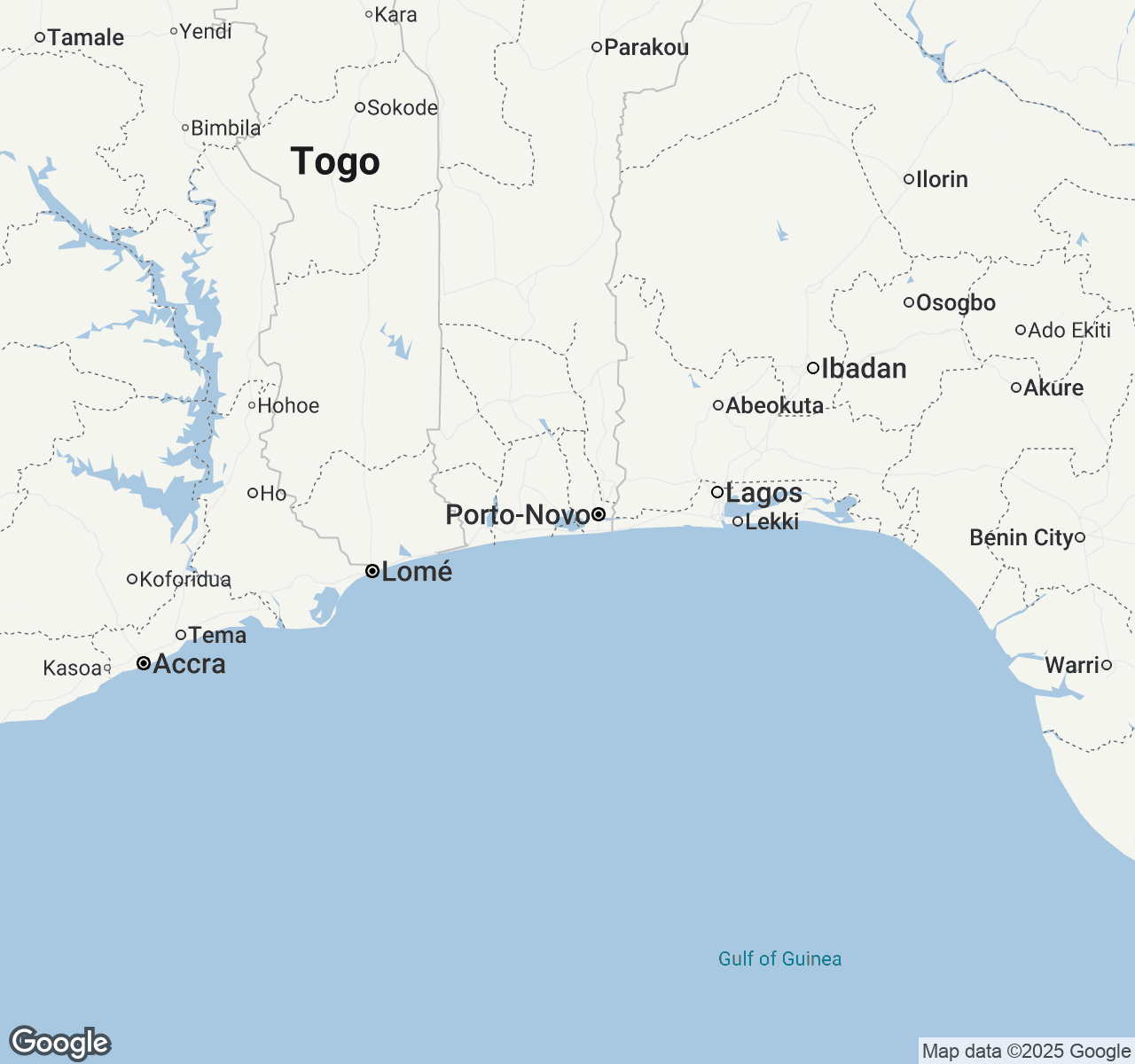 Map of Cotonou